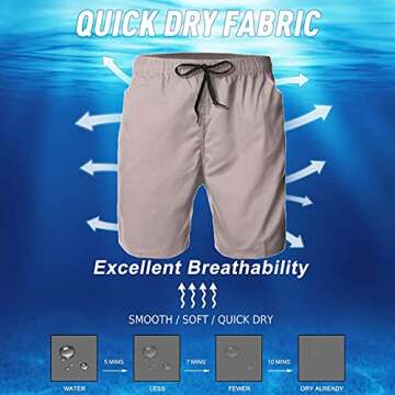 AMRANDOM Mens Swim Trunks Dominican Republic Flag Fast Dry Beach Bathing Suits, Breathable and Comfortable Beach Shorts Board Shorts with Side Pocket for Swim Surfing Swimwear, XL