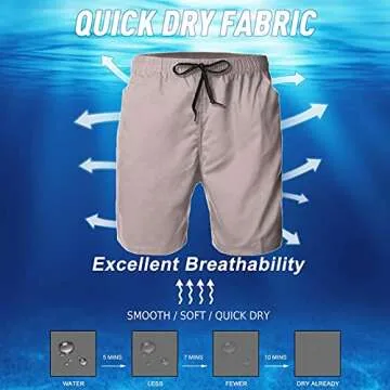 AMRANDOM Mens Swim Trunks Dominican Republic Flag Fast Dry Beach Bathing Suits, Breathable and Comfortable Beach Shorts Board Shorts with Side Pocket for Swim Surfing Swimwear, XL