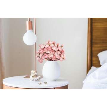 Soulfloral Artificial Ranunculus Flowers (18 Pieces, Dusty Rose), Silk Mini Bouquets for Home Decor, Wedding, Table Centerpiece and Bridal Shower, Faux DIY Floral Arrangements MG4