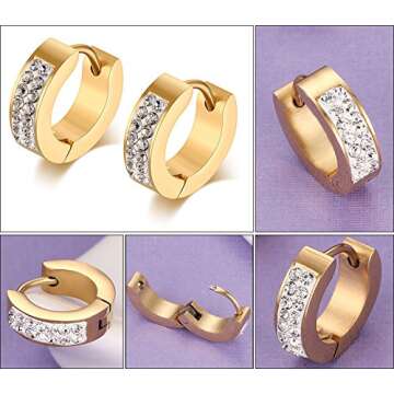 Elegant Stainless Steel Huggie Hoop Earrings for All