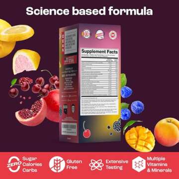 KEY NUTRIENTS Multivitamin Electrolytes Powder No Sugar - 5 Delicious Flavors Electrolyte Powder - Endurance & Energy Supplement - Hydration Powder - No Calories - 10 Servings - Made in USA