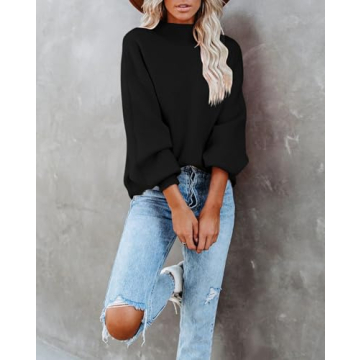 Zeagoo Stylish Long Sleeve Turtleneck Sweater for Women