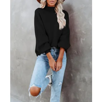 Zeagoo Stylish Long Sleeve Turtleneck Sweater for Women