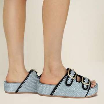 Comfortable MICIFA Raffia Summer Sandals for Women