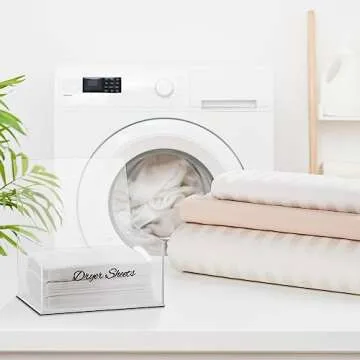 Acrylic Dryer Sheet Container for Laundry Room,Dryer Sheet Holder ,Dryer Sheet Dispenser with Lid for Laundry Storage Containers and Decor,Clear Dryer Sheet Box for Bathroom,Fabric Sheet Holder
