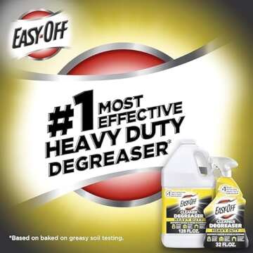 Bundle of Easy-Off Fume Free Oven Cleaner Spray, Lemon, 24oz, Removes Grease + Easy Off Heavy Duty Degreaser Cleaner Spray, 32 Ounce