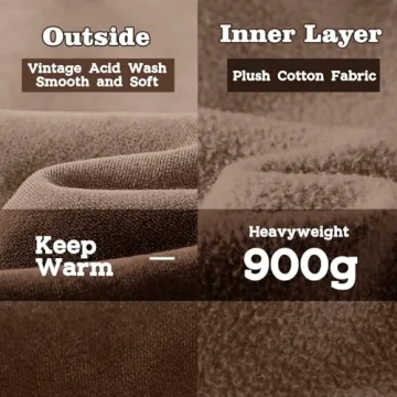 FAIABLE Women's Oversized Acid Wash Hoodie for Trendy Comfort