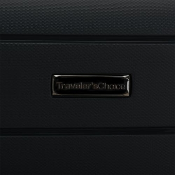 Traveler's Choice Pagosa Indestructible Hardshell Luggage Black