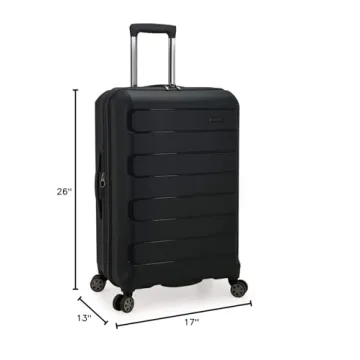 Traveler's Choice Pagosa Indestructible Hardshell Luggage Black