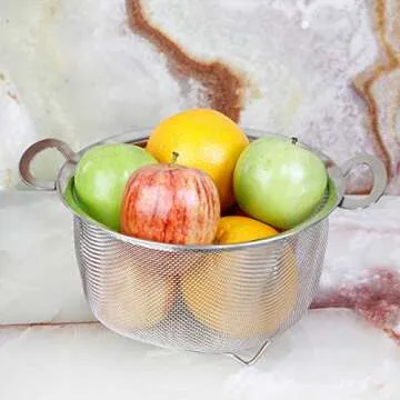 U.S. Kitchen Supply 3 Quart Stainless Steel Strainer Basket