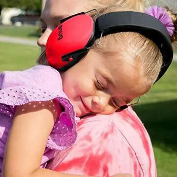 Snug Kids Ear Protection - Noise Cancelling Sound Proof Earmuffs/Headphones for Toddlers, Children & Adults (Red)