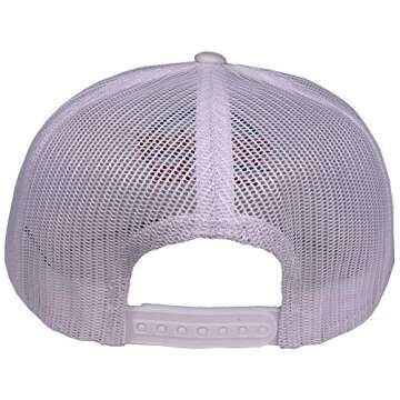 WHISKEY BENT HAT CO. The Cali Adjustable Snapback Western Lifestyle Trucker Hat, High Profile (US, Alpha, One Size, One Size, White)