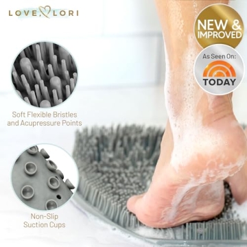 LOVE, LORI Premium Shower Foot Scrubber for Smooth Feet