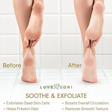 LOVE, LORI Premium Shower Foot Scrubber for Smooth Feet