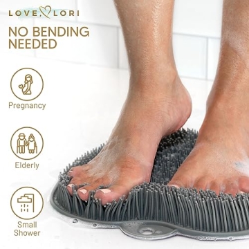 LOVE, LORI Premium Shower Foot Scrubber for Smooth Feet