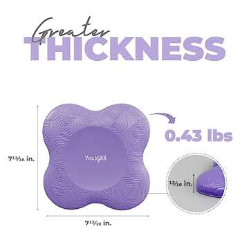 Yes4All Set of 2 Extra Thick Yoga Knee Pad/Anti-Slip Knee Cushion for Head, Elbows, Hands, Wrists, P...