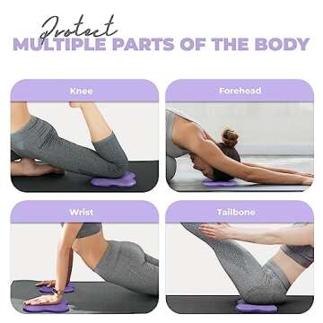 Yes4All Extra Thick Yoga Knee Pad Set for Comfort and Support