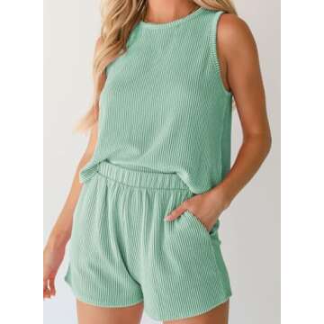 SHEWIN Women's Summer 2 Piece Outfit Set - Stylish & Comfortable