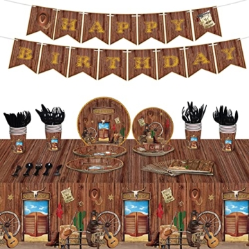 Celebrate in Style with 172 Pcs Western Party Supplies Set for 24 Guests
