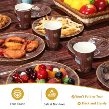 172 Pcs Western Party Supplies for Birthday Celebrations