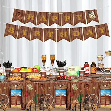 172 Pcs Western Party Supplies for Birthday Celebrations