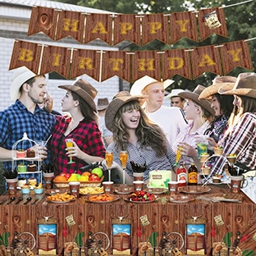 172 Pcs Western Party Supplies for Birthday Celebrations