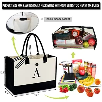 BeeGreen Embroidered Personalized Tote Bag for Her