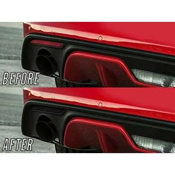 iJDMTOY Black Smoked Lens Rear Bumper Reflector Lenses Compatible With 2015-2017 Ford Mustang, OE-Spec LH RH Assembly