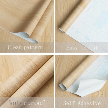 HEROAD Oak Peel and Stick Wallpaper for Home Decor