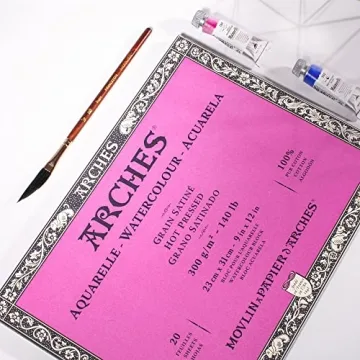 Arches Watercolor Block 9x12 - Premium Cotton Art Paper