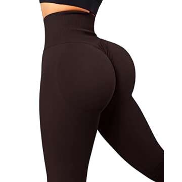 SUUKSESS Scrunch Butt Lifting Seamless Leggings - Stylish Workout High Waisted Yoga Pants