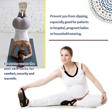 Ozaiic Yoga Socks Non-Slip Grips Ideal for Fitness
