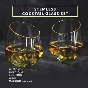 Dragon Glassware Whiskey Glasses, Luxury Barware for Wine, Bourbon, Liquor and Cocktails, Premium Pa...