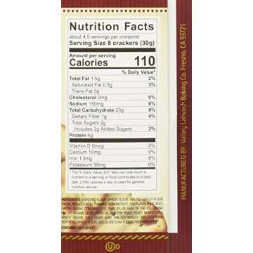 Valley Lahvosh Hearts Crackers 4.5 oz (Pack of 4)