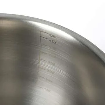 Martha Stewart Rhinewell Mirror Polish 6 Piece Stainless Steel Mixing Bowls with Lid and Non-Slip Base - Grey