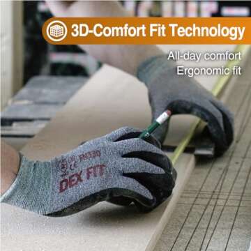 DEX FIT FN330 Work Gloves - Comfortable & Touchscreen Compatible
