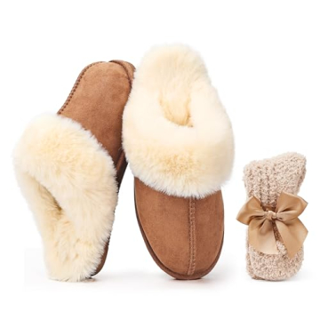 HHUQ Slippers and Socks Gifts for Women,Christmas Birthday Valentine's Day Gift Baskets for Women Mo...