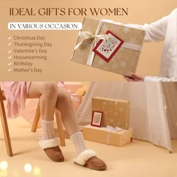 HHUQ Slippers and Socks Gifts for Women,Christmas Birthday Valentine's Day Gift Baskets for Women Mom Wife Girlfriend Sister Her