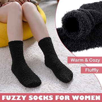 Warm Fluffy Women's Fuzzy Socks 5 Pack