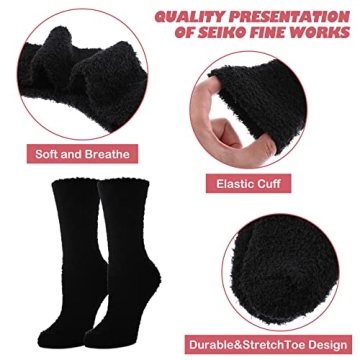 Warm Fluffy Women's Fuzzy Socks 5 Pack