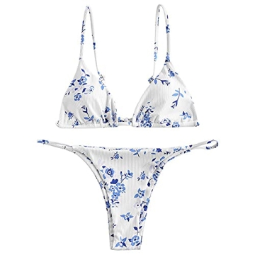 Trendy ZAFUL Ditsy Floral Bikini Set for Beach Fun