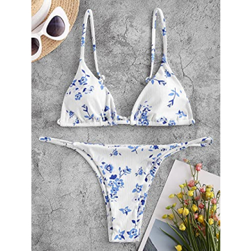 Trendy ZAFUL Ditsy Floral Bikini Set for Beach Fun