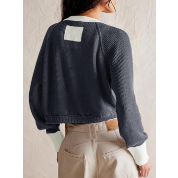 Women's Cropped Cardigan Sweaters Fall Fashion Essential