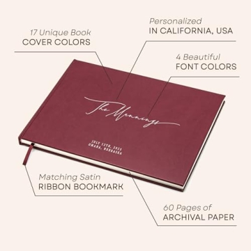 MUUJEE Personalized Guestbook - Custom Elegant Keepsake