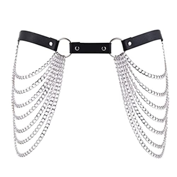 Victray Punk Black Waist Chain for Women - Rave Style