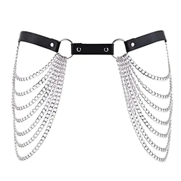 Victray Punk Black Waist Chain for Women - Rave Style