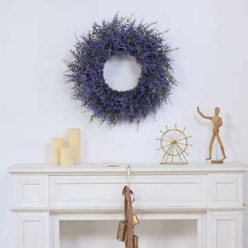 Stunning 26" Lavender Eucalyptus Wreath for Decor