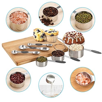 13-Piece Stainless Steel Measuring Cups and Spoons Set