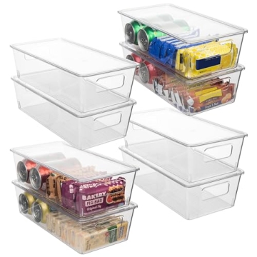 ClearSpace Pantry Organizers and Storage Bins with Lids - Large Capacity for Home Organization and S...