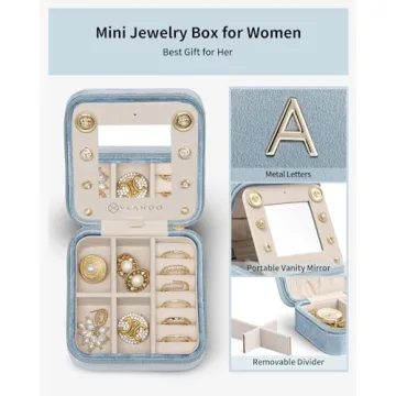Vlando Travel Jewelry Organizer - Elegant Gift for Women
